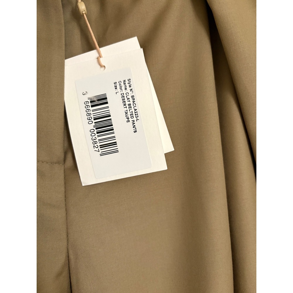 The Frankie Shop NEW Clay Belted Pants In Desert Taupe Size Large - Picture 4 of 9
